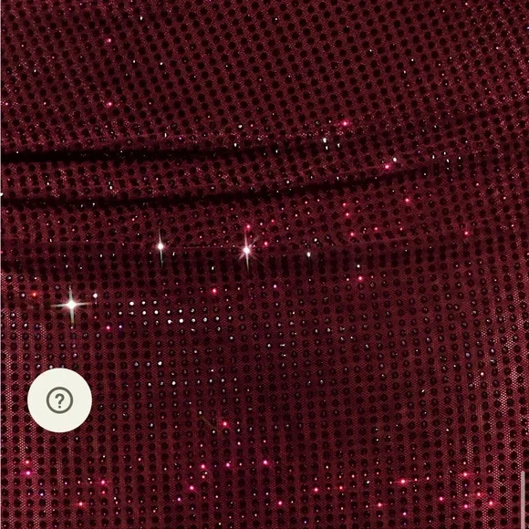 Meshki Burgundy One-Shoulder Sequin Gown - Picture 6 of 8